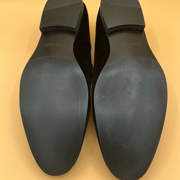 Men’s Steve Madden black velvet slip on loafers size 12 - Picture 6 of 6